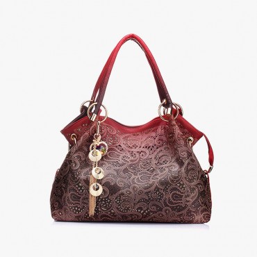 Ombre Shoulder Bag Floral Print