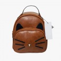 Teenage Girls School Leather Backpack